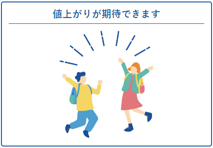 値上がりが期待できます
